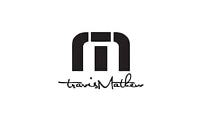 A black and white logo of travis mathew.