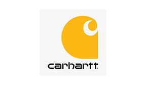 A carhartt logo is shown on top of a white background.