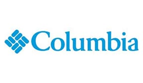 A blue and white logo of columbia university.