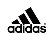 A black and white logo of adidas