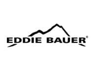 A black and white image of the eddie bauer logo.