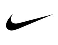 A black and white picture of a nike logo.